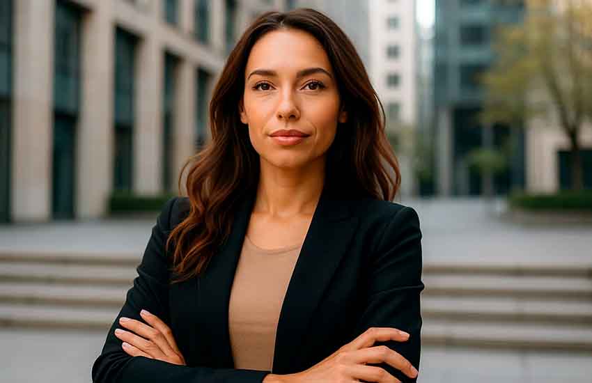 Confident Brunette Woman