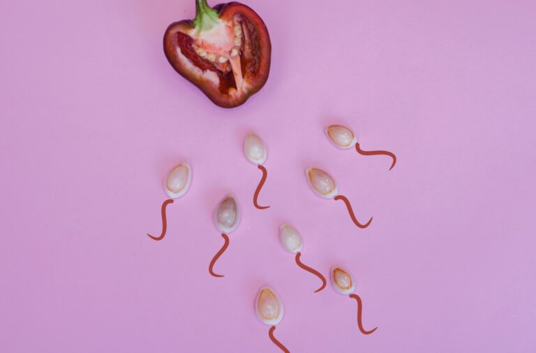 Sliced Bell Pepper on Pink Background